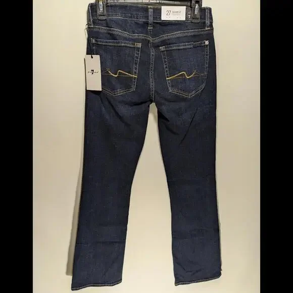 NWT $208 Womens 7 For All Mankind Original Bootcut CLX Denim Blue Jeans Size 27 - Picture 5 of 5